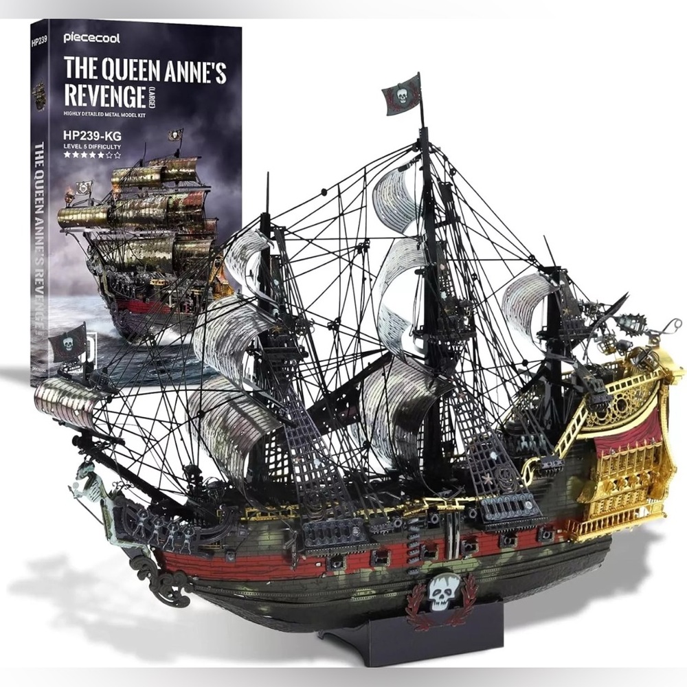 Piececool  The Queen Anne's Revenge Large Metal Model Kit 3D Puzzle Sealed  Box